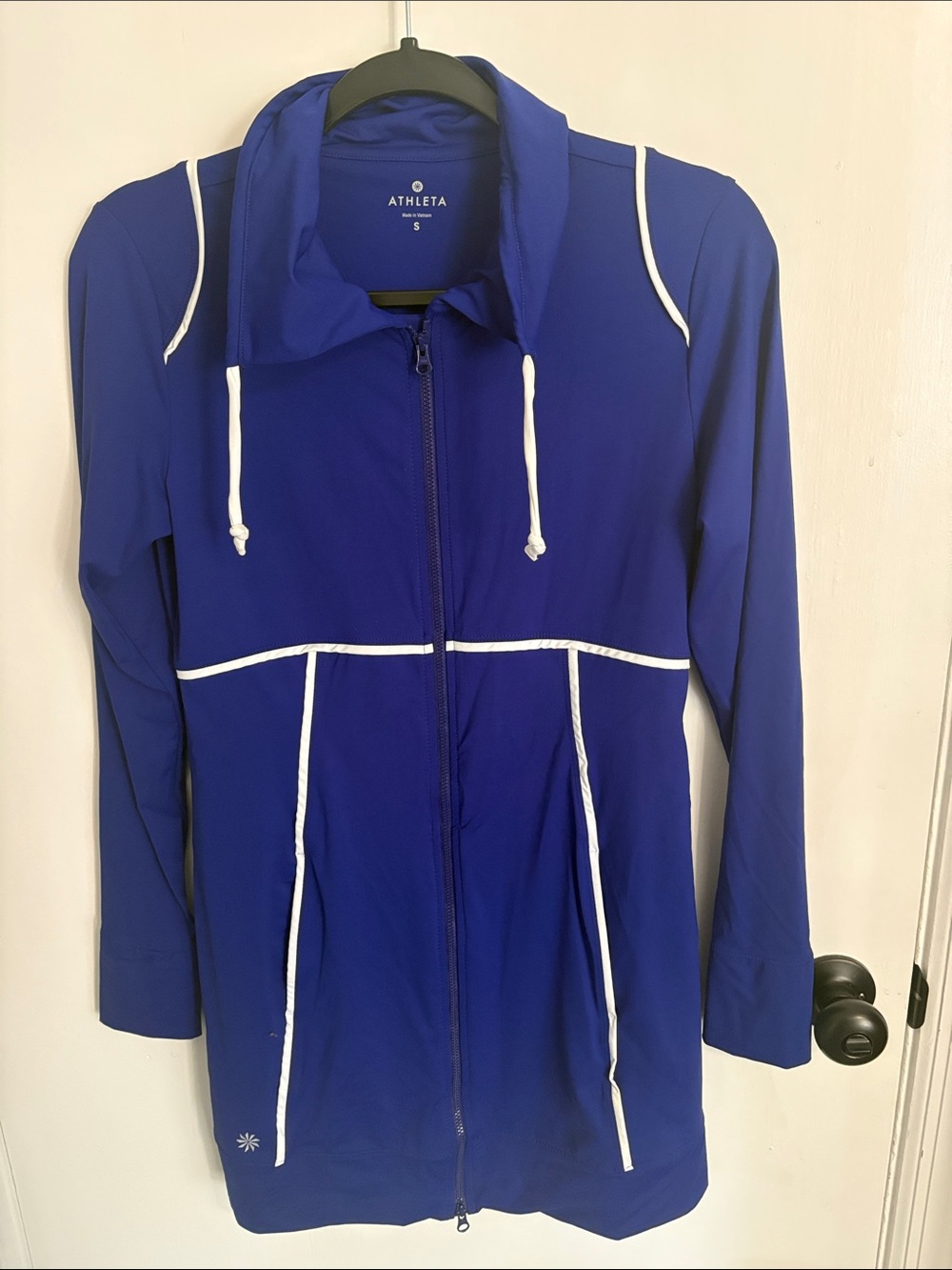 Athleta Cobalt Blue Zip-Up Utility Jacket